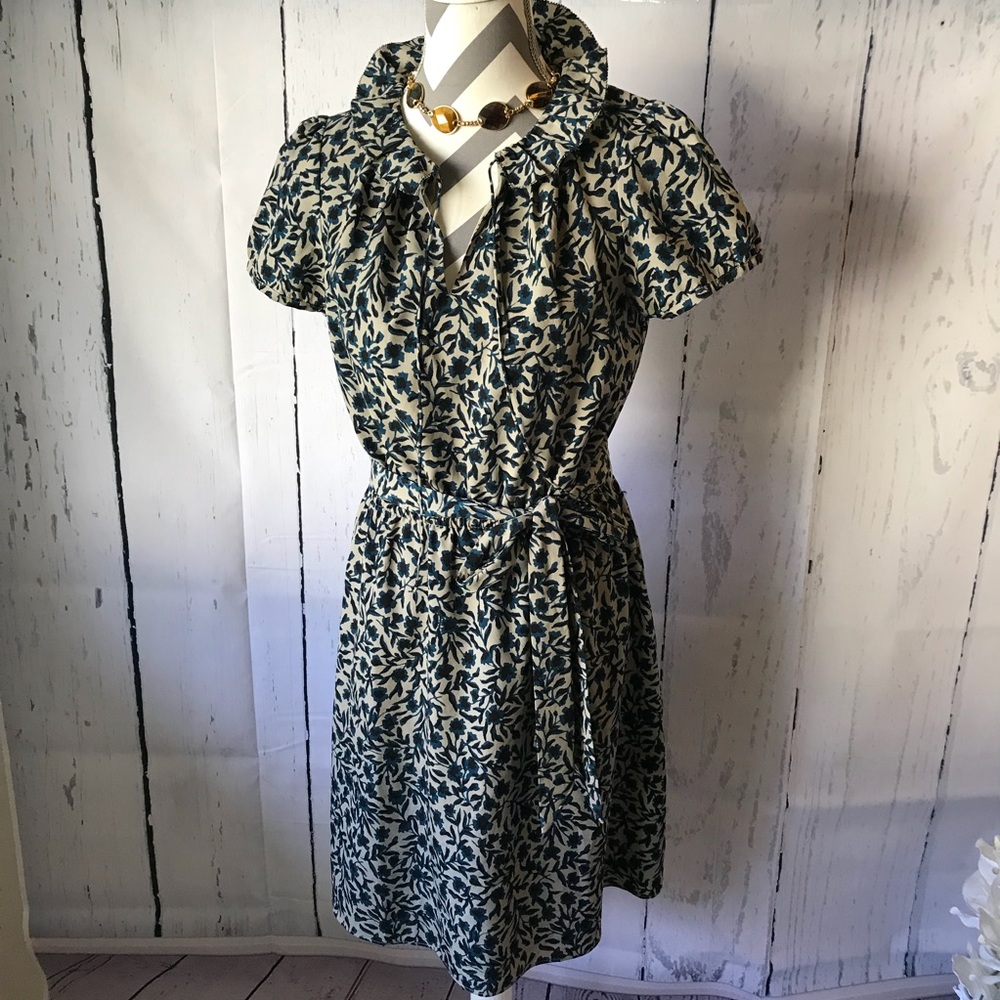 Loft Blue Floral Dress Size S